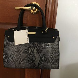 Anne Klein Limitless Purse Snakeskin Grey NWT